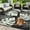 Black Rice, variant on 5*8ft/6*9ft/9*12ft/8*10ft/9*18ft/10*14ft/10*20ft Plastic Straw Rug Outdoor Rug Modern Leaves Area Rug Waterproof Patio Rug Outdoor Camping Rug for RV Porch Deck Camper Balcony Backyard