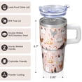 thumbnail image 3 of 20oz Chicken Character Tumbler with Handle Classic Birthday Christmas Gift for Chicken Fans Women Men Insulated Travel Mug Fits Car Cup Holders Comfortable Grip Durable Material Daily Hydration, 3 of 6