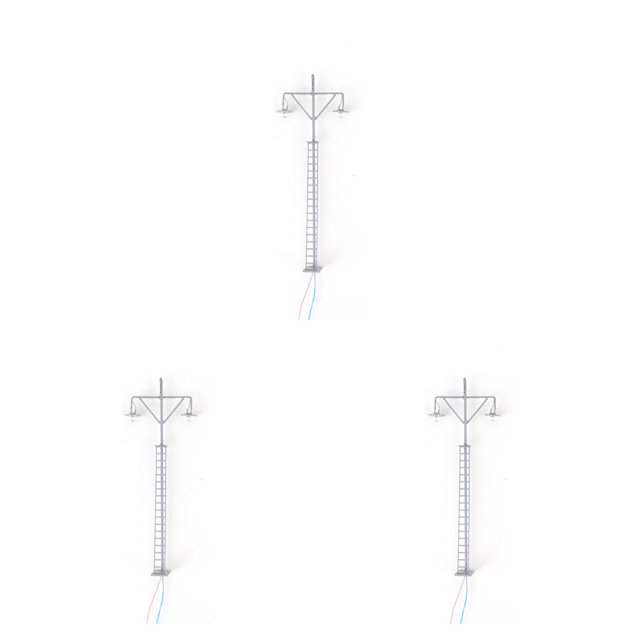 Bewildely Modelo de luz ferroviaria Modos de luz blanca cálida Mini poste de luz LED Escala 1: 87 Accesorios Lámpara de pista ligera Gris (Luz Type1 NO1