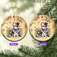 thumbnail image 2 of Border Collie Celebrates Spring and Enjoys a Happy Easter Ceramic Round Ornament Borders Dog Lovers Gifts Idea Home Tree Decor - 02001, 2 of 5