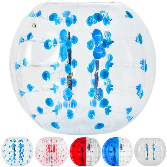 Happybuy Inflatable Bumper Ball 4 FT / 1.2M Diameter, Bubble Soccer, Blow It Up in 5 Min, Inflatable Zorb Ball for Adults or Children (Blue Dot)