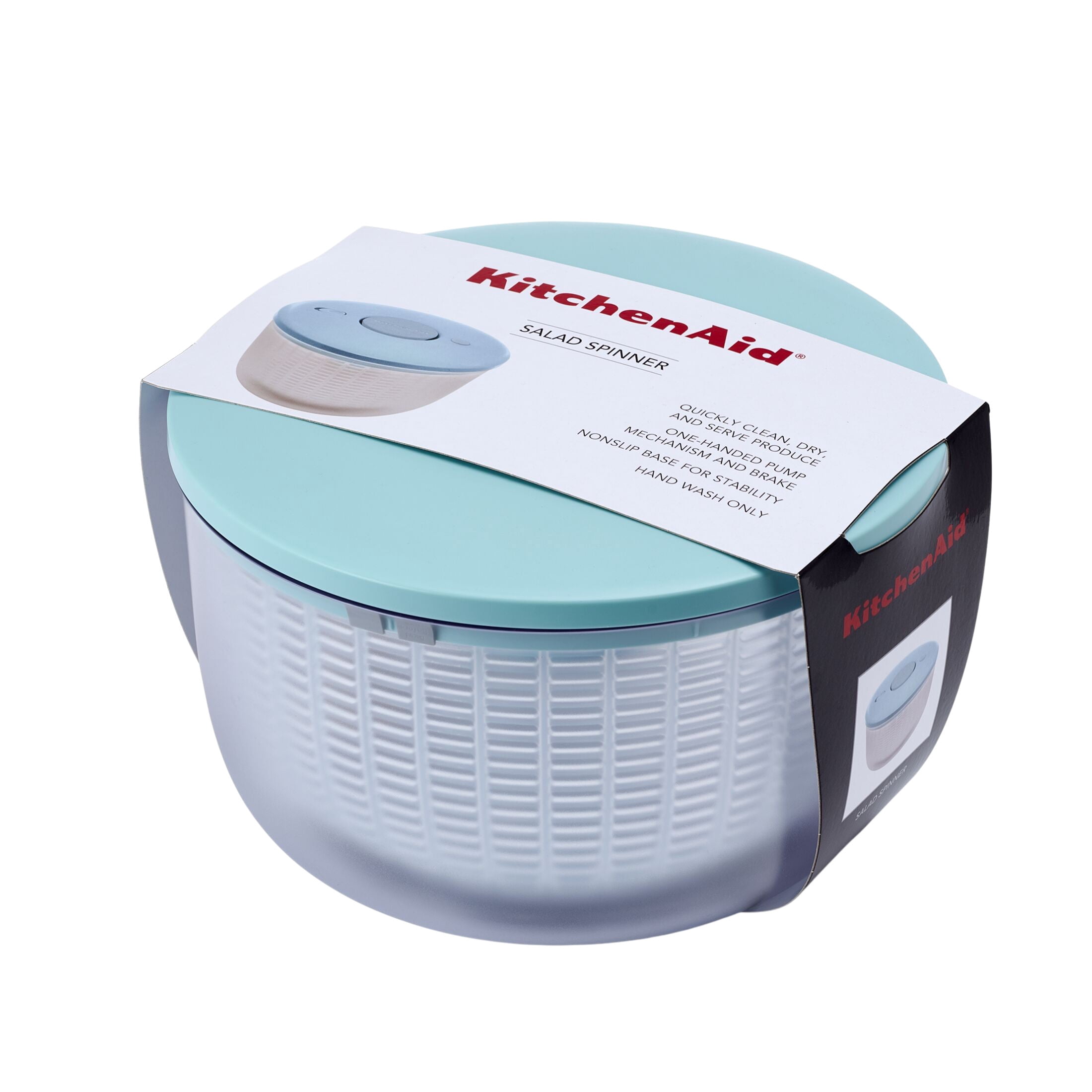 KitchenAid 7.38 qt Pump Salad Spinner and Fruit Washer with Serving Bowl, Mineral Water