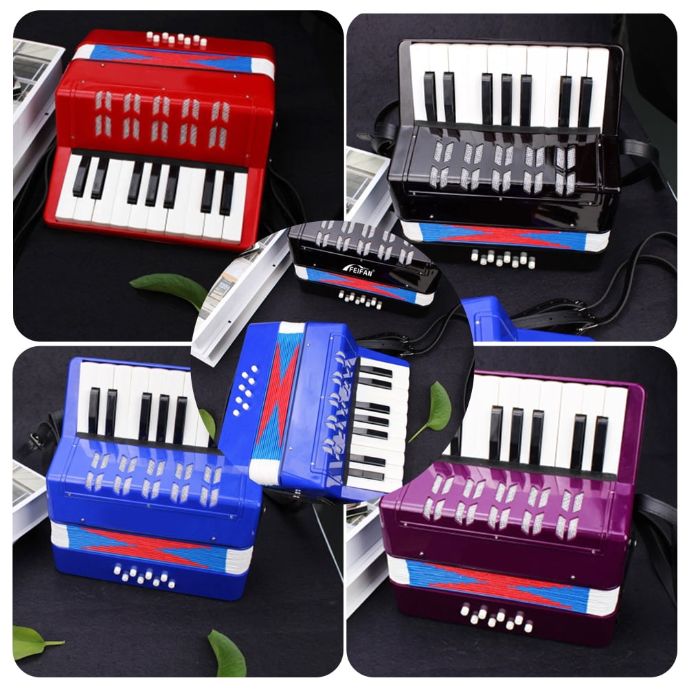 Walmeck   Accordion 17- 8 Bass  Small Accordion  Musical Instrument for Beginner Birthday Gift