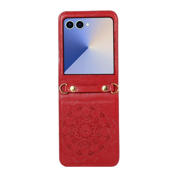 For Samsung Galaxy Z Flip 7 Fe 6 5 4 3 Phone Case Leather Cover Wallet Card Bag