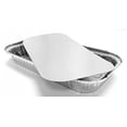 thumbnail image 5 of Pactogo 3 lb. Oblong Aluminum Foil Entr?e Take-Out Pan with Board Lid Disposable Containers 12.37" x 6.57" x 1.43" (Pack of 25 Sets), 5 of 6