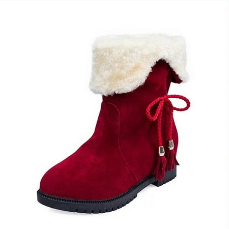 

jsaierl Winter Snow Boots Keep Warm And Velvet Cotton Shoes Female Student Short Boots Waterproof