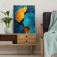 thumbnail image 5 of Blue Mother Child Silhouette Arabic Letter Canvas Emotional Modern Home Wall Decor, 5 of 8
