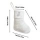 thumbnail image 3 of Calcetines navideños de seda blanca brillante, calcetines con letras de 23 cm, calcetines decorativos para chimenea, colgantes, 3 of 6