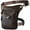 Brown, variant on Le'aokuu Mens Genuine Leather Motorcycle Waist Pack Messenger Shoulder Drop Leg Bag
