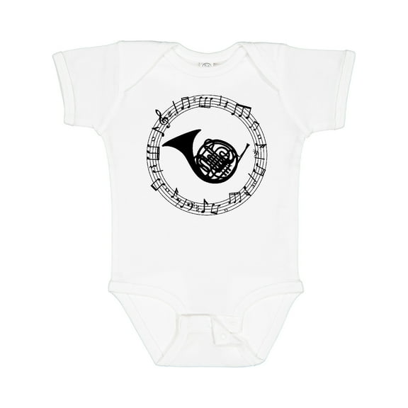 Inktastic French Horn Music Boys or Girls Baby Bodysuit