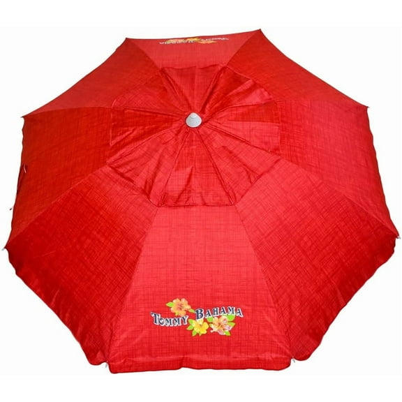 Tommy Bahama 7.5' Red Strip Beach Umbrella