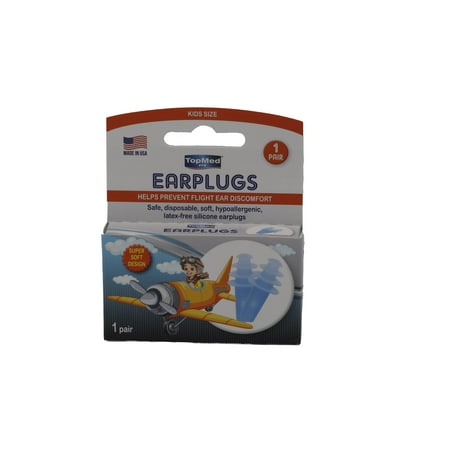 

Ear Plugs Super Soft Comfortable Helps Prevent flight Ear Discomfort Safe Disposable Soft Latex Free Silicone Earplugs KIDS (Small)