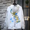 thumbnail image 3 of Sudadera con capucha para hombre, blanca, holgada, de invierno, para hombre, sudadera con capucha, oferta de bienvenida, diseñador, otoño, estética, cálida, Y2k, vintage, barata, 3 of 5