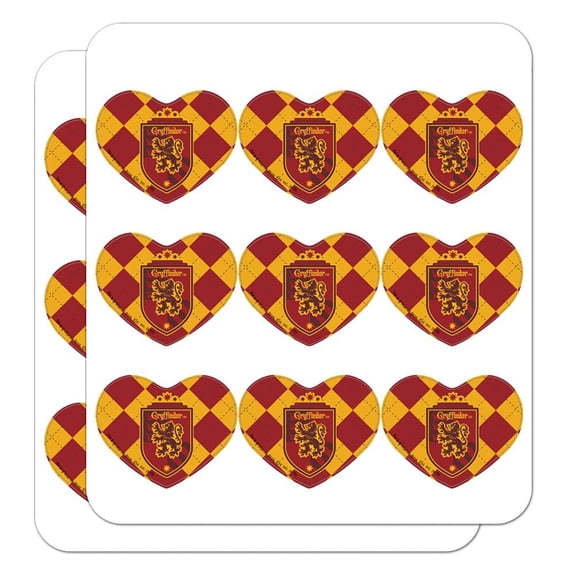 Harry Potter Gryffindor Plaid Sigil Heart Shaped Planner Calendar Scrapbook Craft Stickers