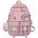 thumbnail image 1 of Plaid Preppy Backpack with Big Bow - Cute Kawaii Style for Teen Girls, Japanese Design School Bag (Pink), 1 of 4