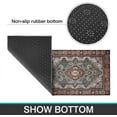 thumbnail image 7 of Boho Moroccan Kitchen Rug and Sets Set of 2 Non Skid Washable mat for Kitchen mats for Floor Farmhouse Black Bohemian Kitchen Decor (palace-1, One Size), 7 of 7