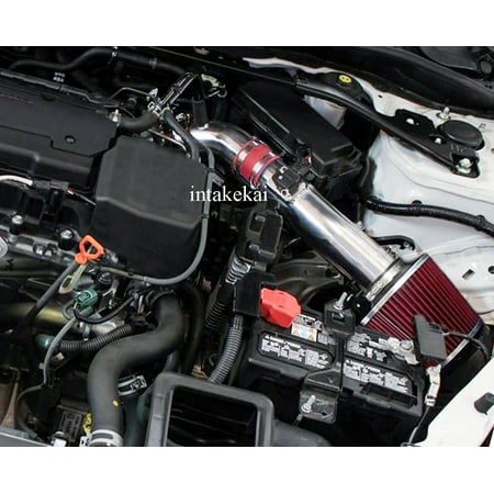 Honda Accord Air Conditioning Performance Air Intake for 2013 2014 2015 2016 2017 HONDA ACCORD 2.4L / 2014-2017 ACURA TLX 2.4 L4 ENGINE (RED) ()