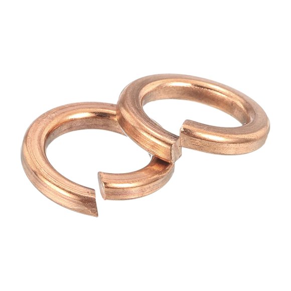 shiyou-30 Pcs Spring Lock Washer, M8 Split Lock Washer Assortment Copper Lock Washers for Screws Bolts Nuts