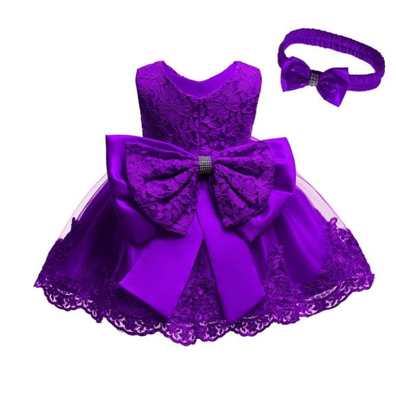 Gubotare Girls Dresses Flower Girls Dress Unicorn Rainbow Pageant Princess Party,Purple 12 Months