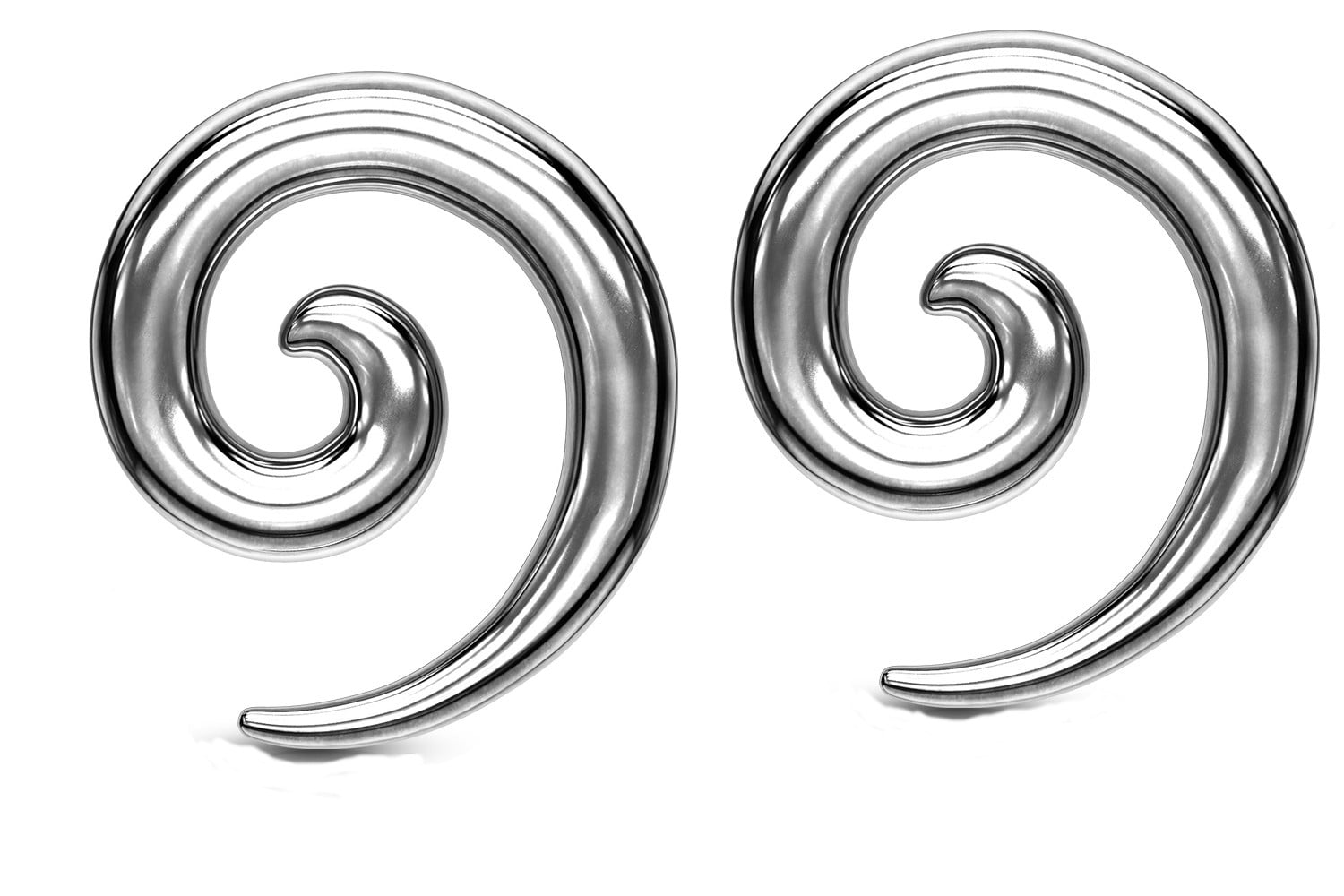 Pair Ear Stretching Steel Spirals plugs gauges Size=2g