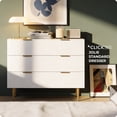 thumbnail image 2 of Adore Decor Jolie 3 Drawer Standard Dresser Chest with Storage, White, 2 of 7