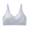 thumbnail image 5 of PMVFHDE Large Size Comfortable Breathable Smooth Bra for Women Daily Leisure Wear Seamless Non-Wired Supportive Full Coverage Underwear Light Blue - 40, 5 of 5
