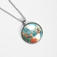 thumbnail image 4 of Alpaca Stunning Glass Circular Pendant Necklace Jewelry, 4 of 5