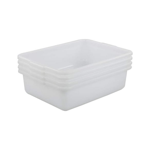 23 Quart Large Bus Tubs, Black Utility Bus Box Set of 4