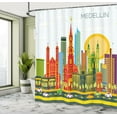 thumbnail image 4 of Ambesonne Travel Shower Curtain, Graphic Image Medellin City, 69"Wx84"L, Multicolor, 4 of 4