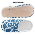 thumbnail image 4 of Uourmeti Blue Cow Print Winter Slippers Warm Cozy Comfort Sole Anti-skid Rubber Sole Lightweight Easy On Cold Weather Travel Hotel Slippers, 4 of 7