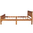 thumbnail image 4 of Solid Wood Bed Frame Queen Size, Farmhouse Retro Platform Bed With Wooden Headboard And Footboard, No Box Spring Needed, Wooden Slat Support, Bedroom Furniture, 4 of 7