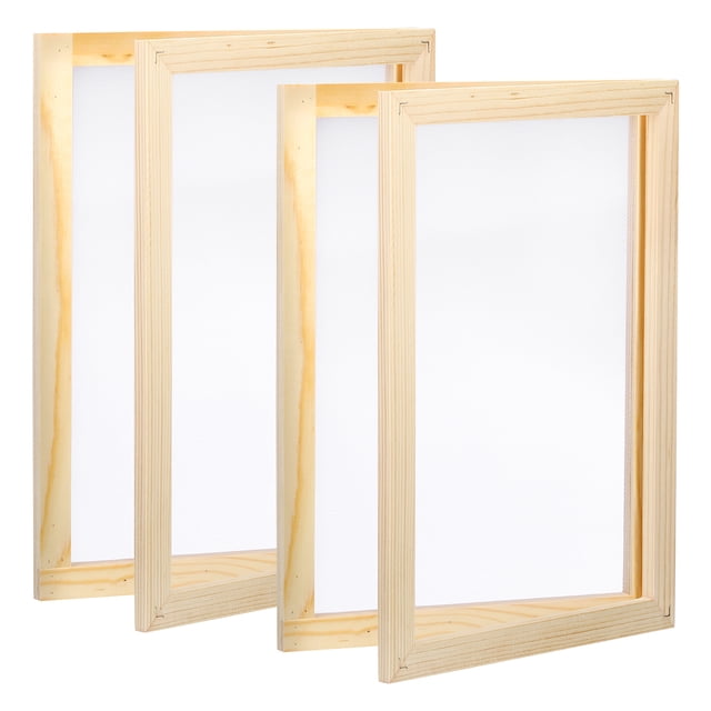 Uxcell 2Pcs A4 Sizes 11.8 x 8.3 Inch 2 in 1 Wooden Paper Making Screen