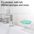 thumbnail image 3 of Soap Dish Soap Cleaning Storage Keep Soap Dry for Home Bathroom Kitchen Silicone Green 14.5x11.3cm, 3 of 7