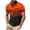 Z01-Orange, variant on YAYUBA Casual Polos Classic Button V Neck Big and Tall Athletic Golf Polos Stretch Active Fit Lightweight Casual Tops