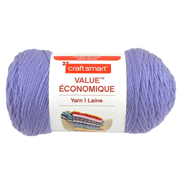 Soft Classic Solid Yarn by Loops & Threads - Solid Color Yarn for Knitting,  Crochet, Weaving, Arts & Crafts - Wine, Bulk 12 Pack 
