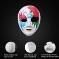 thumbnail image 3 of Halloween DIY White Paper Mask Pulp Blank Máscara pintada a mano Mascarada Máscara 10 piezas, 3 of 8