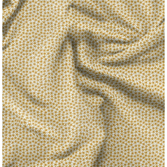 Soimoi Rayon Fabric Stars Star Printed Craft Fabric by the Yard 42 Inch Wide