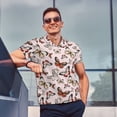 thumbnail image 4 of Sikiie Vintage flowers Print Men's Short-sleeved POLO Shirts, Button-down Shirts and T-shirts are Suitable for Vacation, Leisure and Business-4X-Large, 4 of 6
