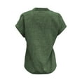 thumbnail image 6 of Yubnlvae Batwing Sleeve V-Neck Tops - Women's Solid Color Casual Shirts (Flowy Boho Style, Daily Wear) Green XL, 6 of 7