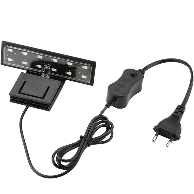 ZHAOCHENG Iluminación para acuarios, lámpara LED nano para acuario, resistente al agua, con clip, delgada, para cultivo de plantas.
