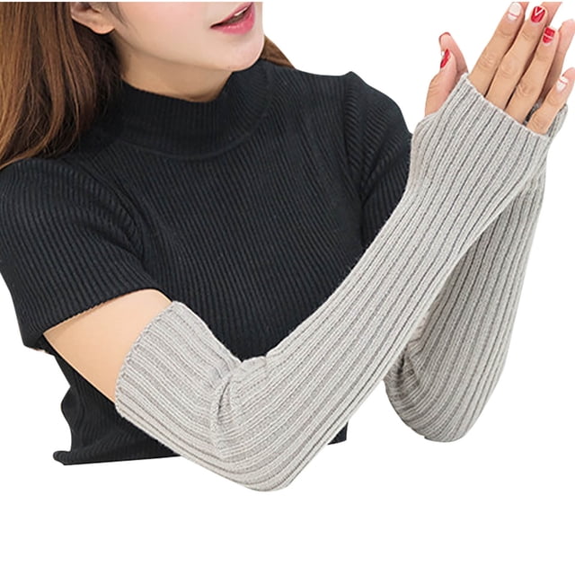 Gants d'Hiver Mode Tricotés Chauds Demi-Ouverture Doigt Bras