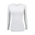 thumbnail image 4 of Natural Uniforms T-Shirt à Col Rond à Manches Longues pour Femmes sous Blouse Médicale - Lot de 3 (Moyen, Lot de 3 - Blanc), 4 of 8