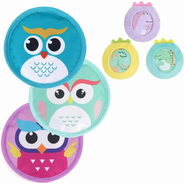 Ensemble de 3 Packs de Glace pour Enfants avec Housse Souple + 3 Boo Boo Packs de Glace Hiboux avec Sangle
