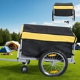 thumbnail image 3 of Dolly, Outdoor Storage Trailer Bicycle Cargo Trailer, Two-Wheel Bike Luggage Wagon Trailer with Removable Cover,, Multi Hand Truck,Steel Furniture Dolly, Auto Parts & Transport Hand Trucks & Dollies, 3 of 6