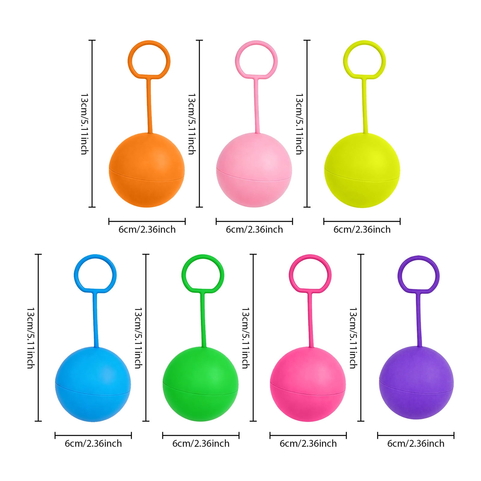 7Pcs Water Ball Refillable Water Balloons, Self Sealing Reusable Water Balloons for Pool Party, 7 Colors