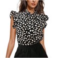 thumbnail image 1 of Camisetas de Manga Corta de Verano para las Mujeres, Estampado Cuello en V, Camiseta de Manga Corta para las Mujeres, 1 of 6