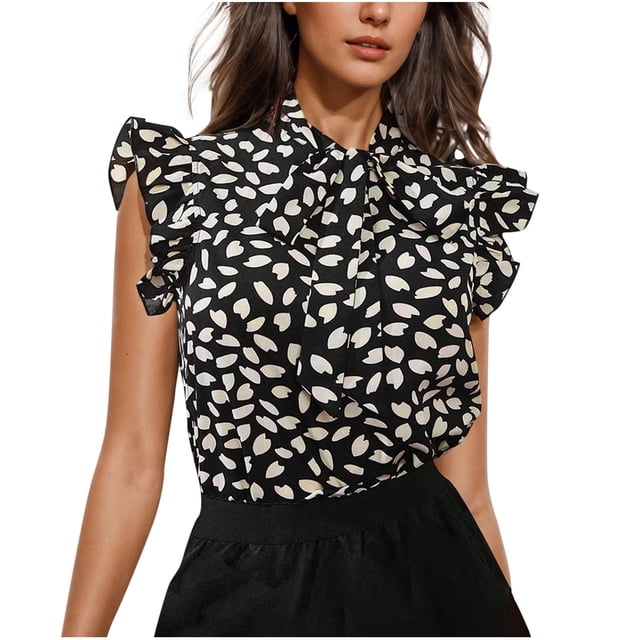Camisetas de Manga Corta de Verano para las Mujeres, Estampado Cuello en V, Camiseta de Manga Corta para las Mujeres