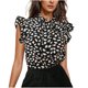 thumbnail image 1 of Camisetas de Manga Corta de Verano para las Mujeres, Estampado Cuello en V, Camiseta de Manga Corta para las Mujeres, 1 of 6