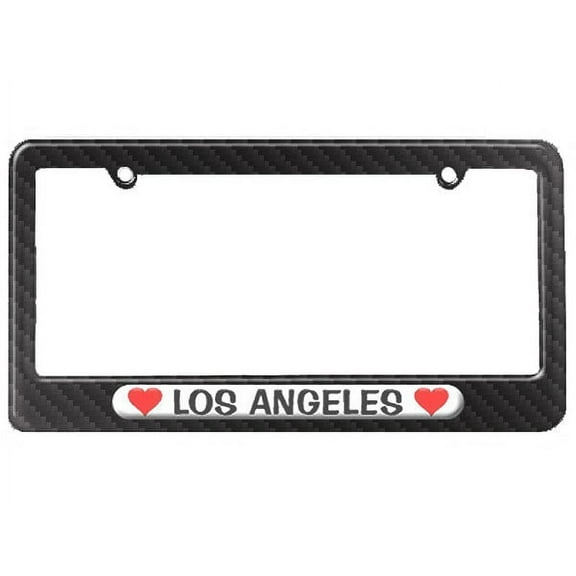 Los Angeles Love with Hearts License Plate Frame
