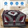 thumbnail image 4 of Boho Red Grey Cooling Blanket, Lightweight Breathable Summer Throw Blanket with Double Sided Cold Effect,Geometric Southwestern Retro Ethnic Picnic Beach Blankets Bed Sheet for Hot Sleepers 30"x40", 4 of 8